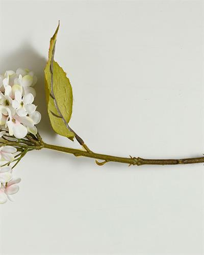 Hydrangea Изкуствено Цвете Един Стрък Полиестер 34 см Бял