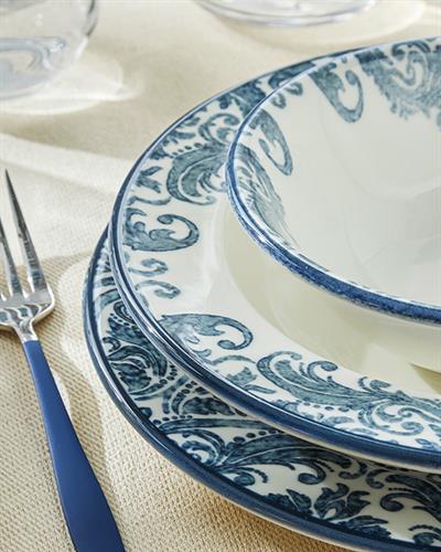 Hypnos Сервиз За Хранене Порцелан, Тъмно Синьо, 8 Броя За 2 Души