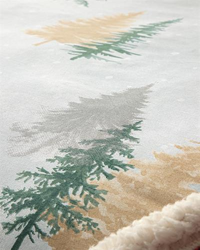 Icy Forest Спално Бельо Компле Единичен Размер, Памучен, Зелено, 160 X 220 Cm