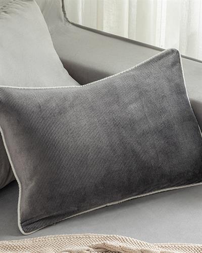 İda Пълнена Възглавница Кадифе, Сиво, 35 X 50 Cm