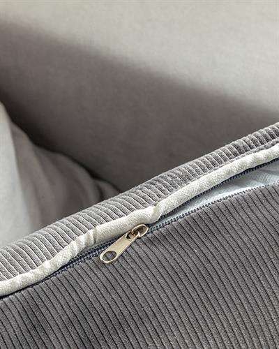 İda Пълнена Възглавница Кадифе, Сиво, 35 X 50 Cm