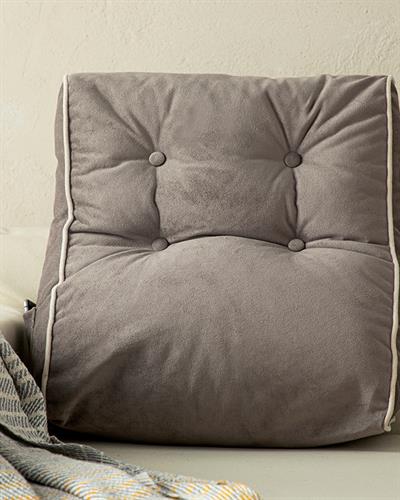 İlda Рециклиране На Възглавница Кадифе, Сиво, 45 X 25 X 50