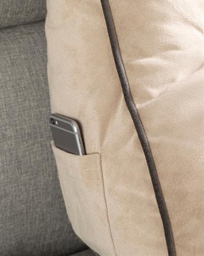 İlda Рециклиране На Възглавница Кадифе, Бежово, 45 X 25 X 50