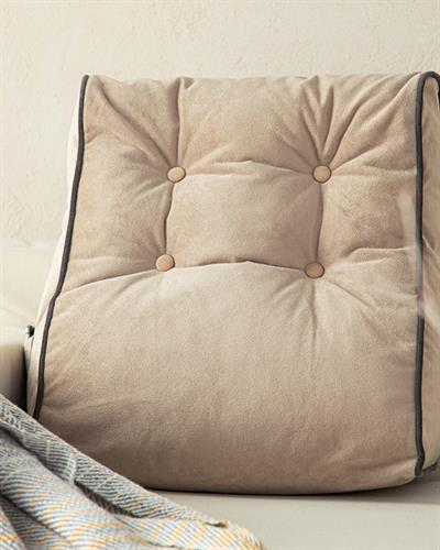 İlda Рециклиране На Възглавница Кадифе, Бежово, 45 X 25 X 50