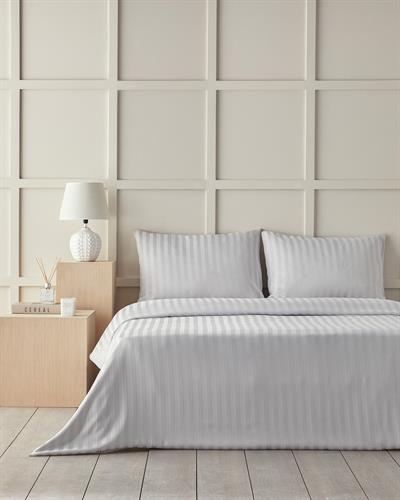 imperial Спален Комплект Двоен Премиум вискозен сатен 200x220 см Сребърен