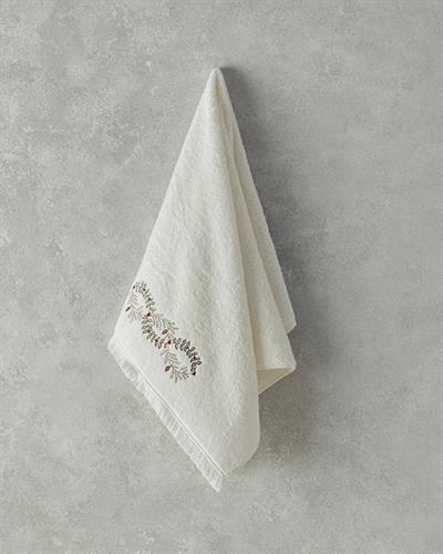 Infinity Кърпа За Лице С бродерия Памучен 50x80 см Екрю