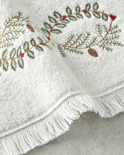 Infinity Кърпа За Лице С бродерия Памучен 50x80 см Екрю