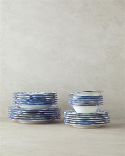 Intense Сервиз За Хранене Порцелан, Синьо, 24 Броя За 6 Души