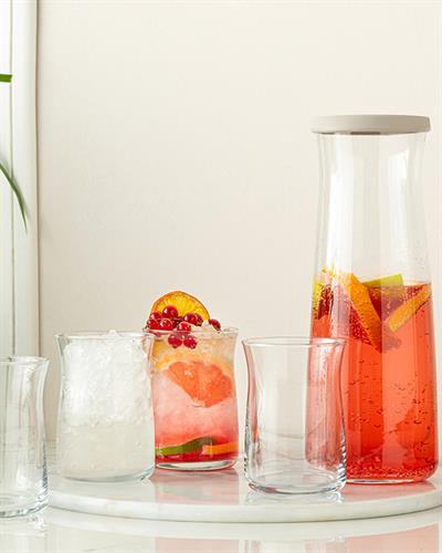 Isac Glass 5 Pieces Jug And Glasses Set 1200 ml Transparent