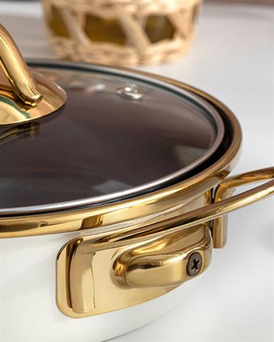 Isidora Enamel 2 Set Shallow Pan Set 16-18 cm Cream