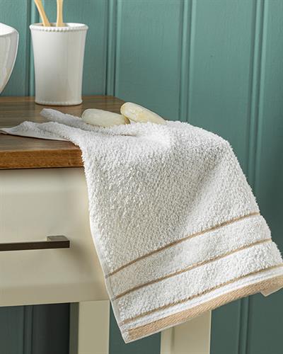 İvy Хавлии За Ръце На Райета, Памучен, Бяло-Бежово, 30 X 40 Cm