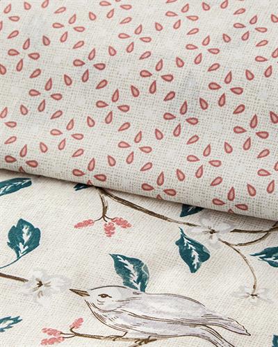 Ivy Blossom Спален Комплект Двоен Лесно за гладене 200x220 см Бежов