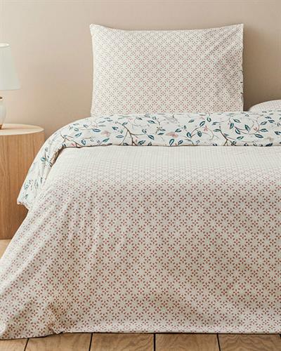 Ivy Blossom Спален Комплект Двоен Лесно за гладене 200x220 см Бежов