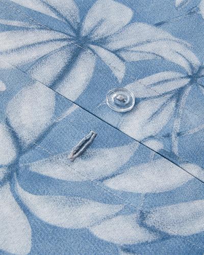 Ivy Flowers Спален Комплект Двоен Лесно за гладене 200x220 см Син