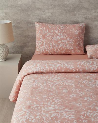 Ivy Flowers Спален Комплект Двоен Лесно за гладене 200x220 см Пепел от рози