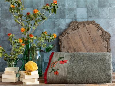 Iyra ХАВЛИЯ ЗА БАНЯ Органичен памук 80x150 cm Green