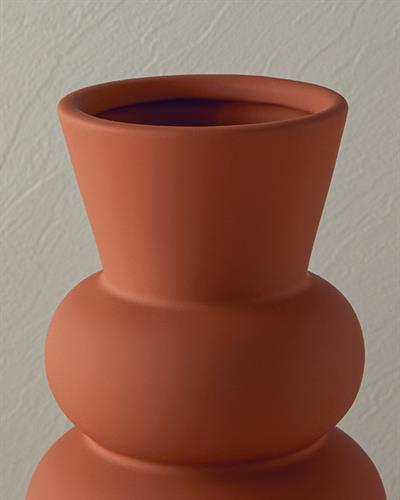 Jade Ваза Меко докосване Керамика 12.3x12.3x33.2 см Теракота