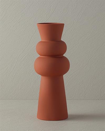 Jade Ваза Меко докосване Керамика 12.3x12.3x33.2 см Теракота