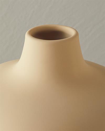 Jade Ваза Меко докосване Керамика 15.5x15.5x22.7 см Кремав