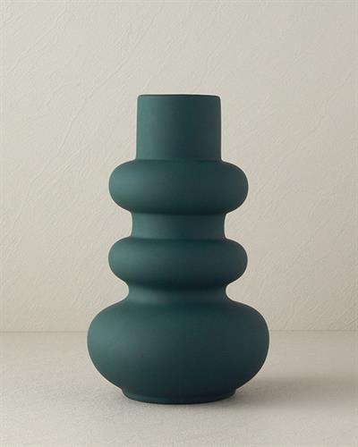 Jade Ваза Меко докосване Керамика 17.5x17.5x35.5 см Зелен