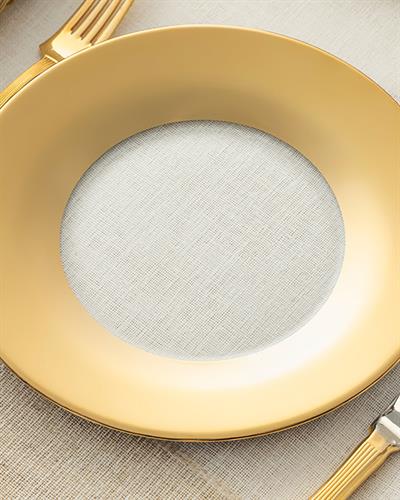 Jade Чиния За Торта Стъкло, Златисто, 19 Cm