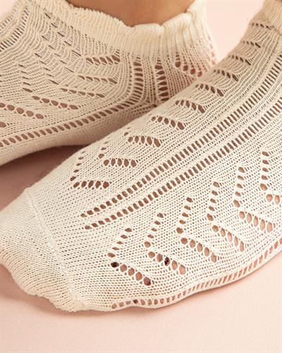Jade Чорапи До Глезена Дамски, Памучен, Екру, 36-40