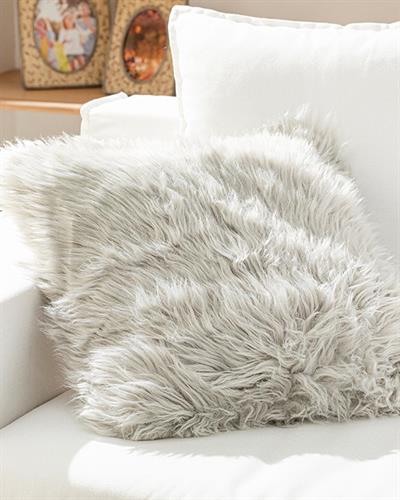 Jade Декоративна Калъфка За Възглавница Плюш, Светло Сиво, 45 X 45 Cm