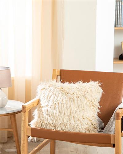 Jade Декоративна Калъфка За Възглавница Плюш, Бежово, 45 X 45 Cm