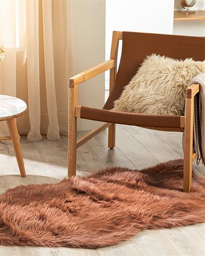 Jade Acrylic Fake  Fur 60x90 cm Dark Rose Color