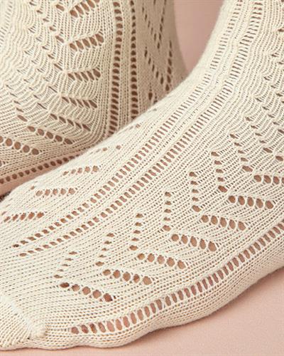 Jade Long Чорап С Дълга Дължина Дамски, Памучен, Екру, 36-40