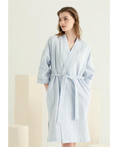 Jane Пенюар Дамски, Памучен, Светло Синьо, L