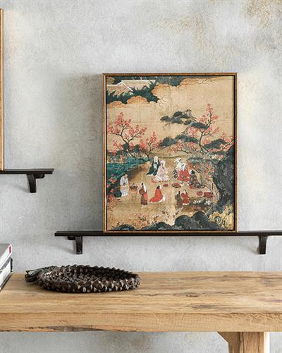 Japanese 2 Painting 31x26 cm Gold