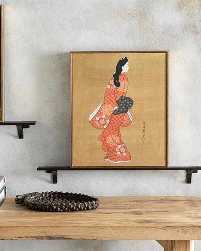 Japanese 3 Painting 31x26 cm Gold