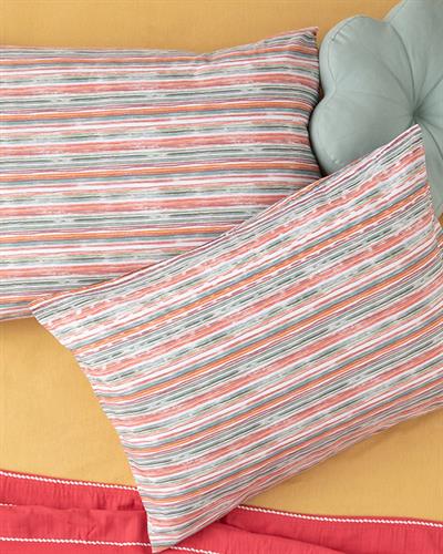 Jardin Aquarelle Кълъфка За Възглавни 2Бр., Памучен, Зелена Хвойна – Кехлибар, 50 X 70 Cm