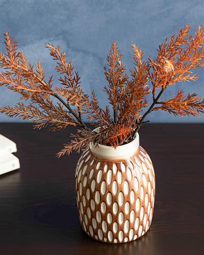 Jena Ваза 13x13x25 см Кафяв