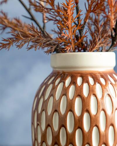 Jena Ваза 13x13x25 см Кафяв