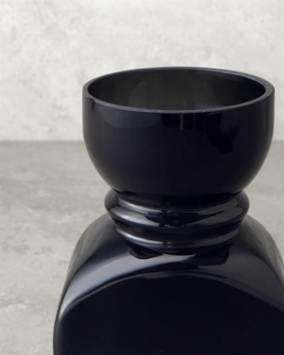 Jesy Ваза Стъкло 9x8,5x23 см Черен