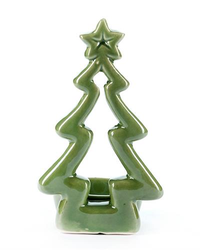 Jingle Свещник Каменна керамика 7x6,5x12 cm Зелен