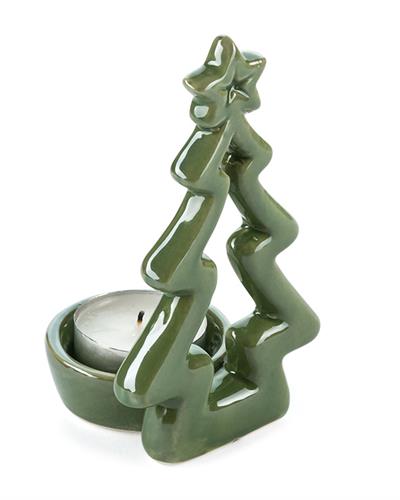 Jingle Свещник Каменна керамика 7x6,5x12 cm Зелен