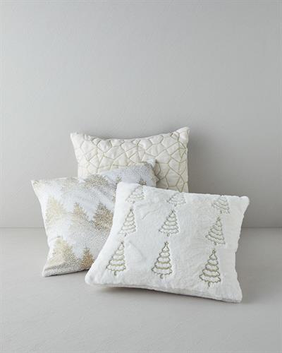 Jinglewhite Декоративна Възглавница С бродерия 45x45 см Екрю