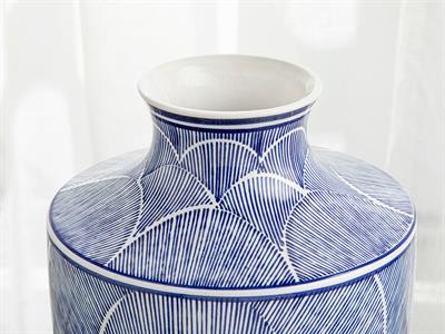 Johanna Ваза Порцелан, Синьо Бяло, 20 X 20 X 30 Cm