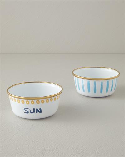 Jolly Sand Купа Емайлиран 12 см Син - Бял.