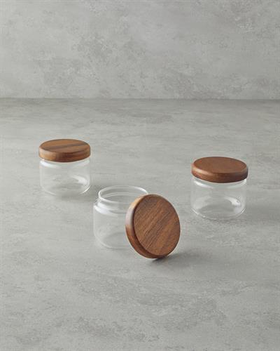 Glass 3 Set Cruet 300 ml Transparent