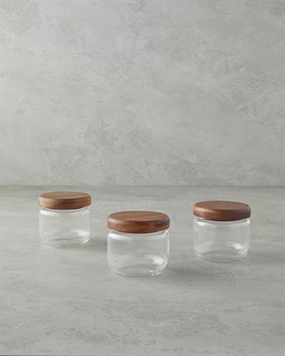 Glass 3 Set Cruet 300 ml Transparent