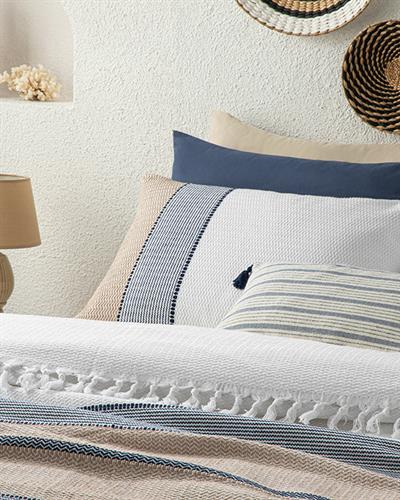 Josse Покривка За Легло Комплект Единичен Размер, Тъкан, Кремово, 160 X 240 Cm