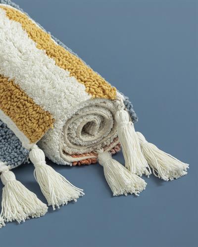 Journey Постелка За Баня Памучен, Многоцветен, 60 X 90 Cm