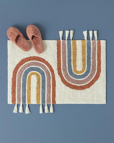 Journey Постелка За Баня Памучен, Многоцветен, 60 X 90 Cm