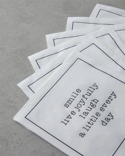 Хартиени Салфетки 20 бр. Хартия 33x33 см Черен - Бял