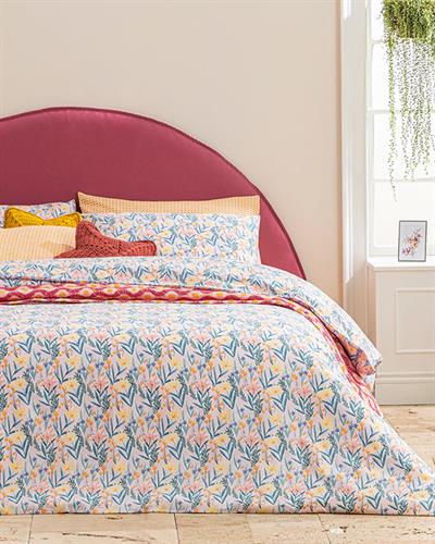 Joyous Florets Спално Бельо Двоен Размер, Лесно За Гладене, Светло Розово,, 200 X 220 Cm