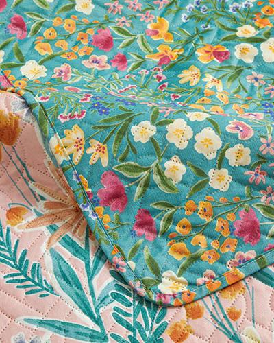 Joyous Florets Универсална Покривка За Легло Двоен Размер, Розово, 200 X 220 Cm